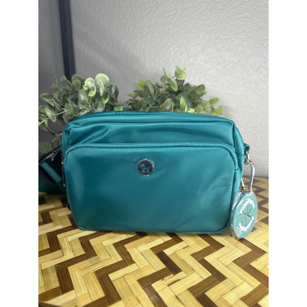 Puppington 3-in-1 Crossbody Dog Walking Bag Teal Green Utility Fanny Pack NWT